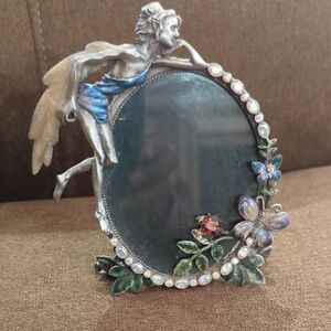 Kirks Folly Enchanted Fairy Picture Frame with Blue and Green Accents